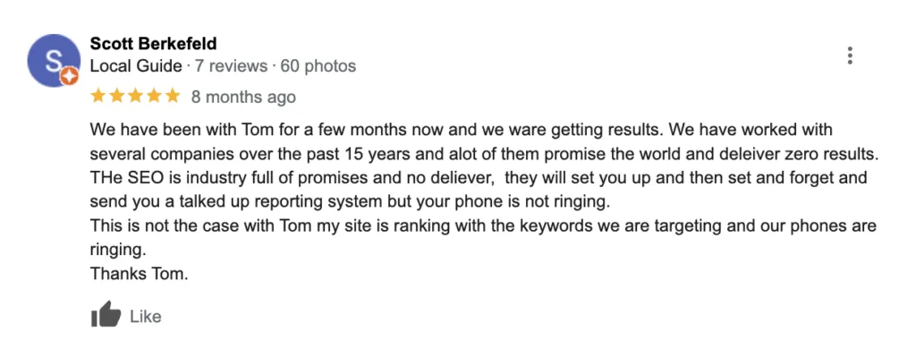 Guardian Plumbing client testimonial