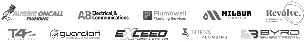 Aussie Oncall Plumbing, AB Electrical, Plumbwell, Milbur, Revolve, T42 Electrical, Guardian, Exceed, Burns Plumbing and Byrd Electrical