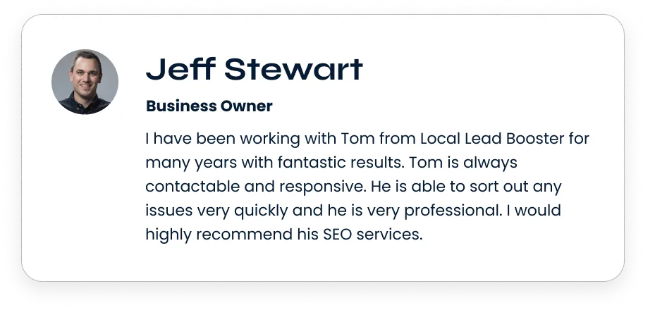 Google review from a PlumbElec Marketing client